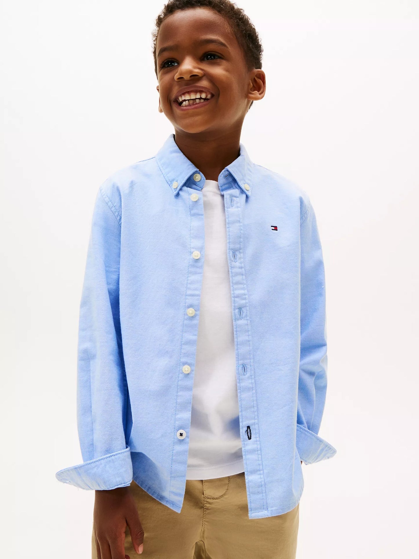 Camisa manga larga oxford para niño