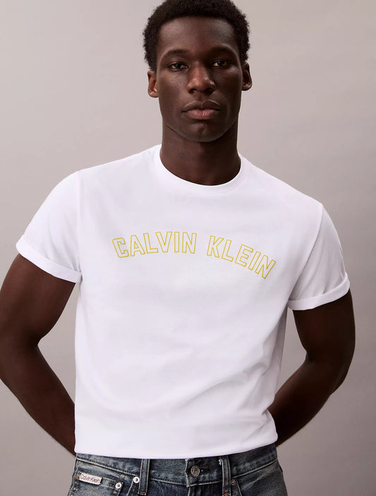 Franela cuello redondo con estampado en arco