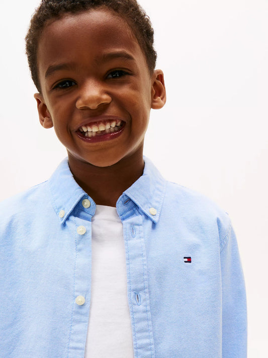 Camisa manga larga oxford para niño