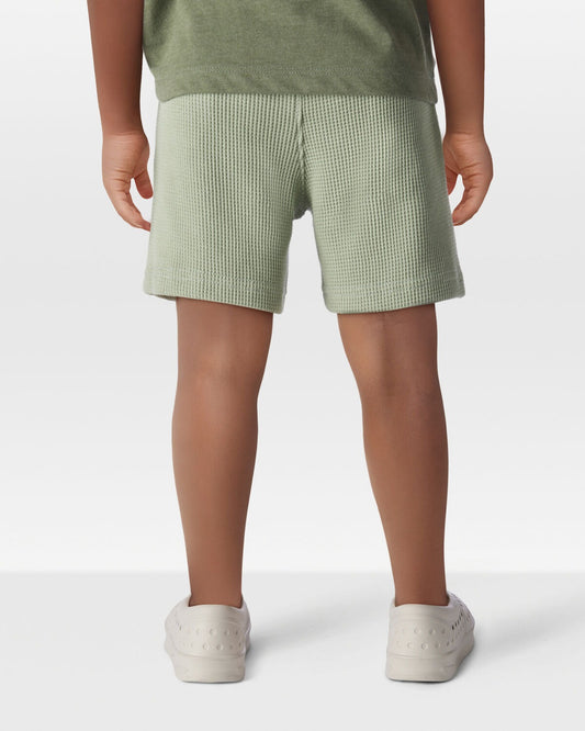 Short unicolor tejido wafle para niño