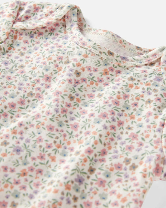 3 Pack Bodys estampado Flores para niña