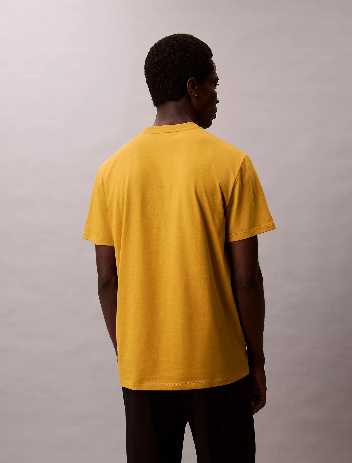 Franela cuello redondo unicolor con logo