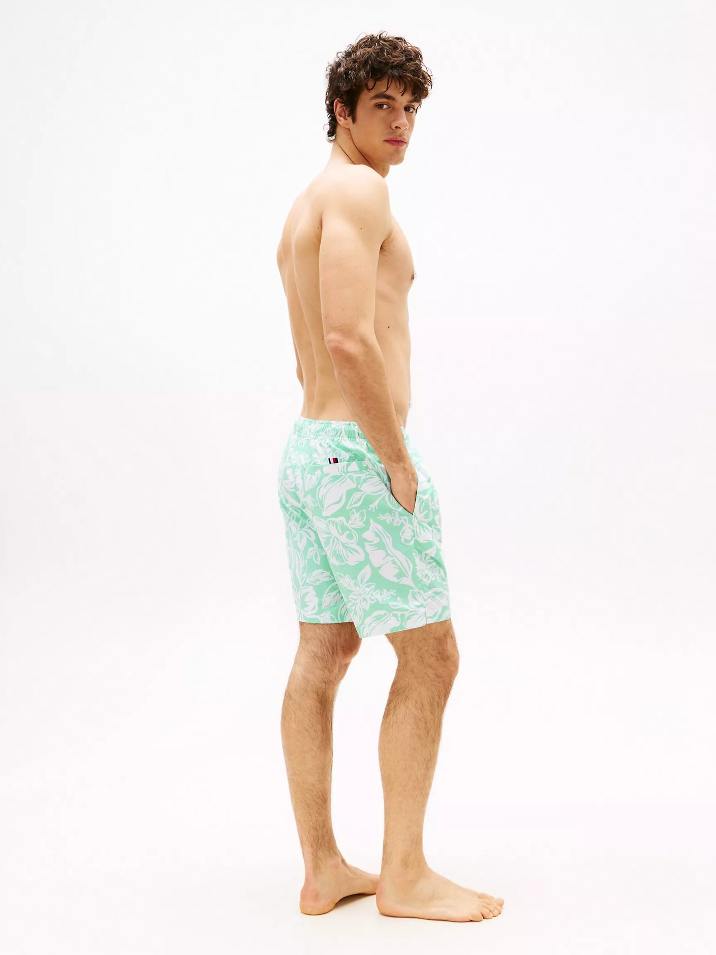 Traje de baño estampado tipo short 7" secado rápido