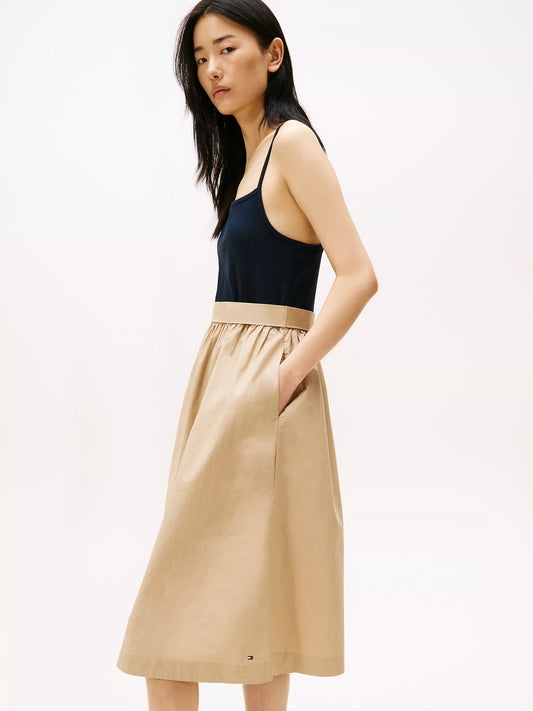 Vestido de textura mixta