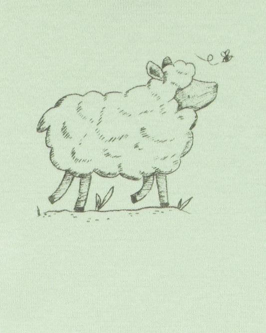 5 Pack Bodys estampado animales de granja para pequeños