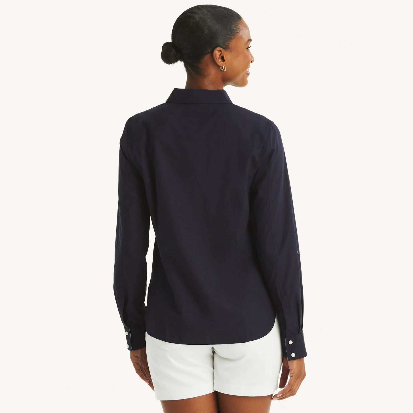 Camisa manga larga unicolor con logo