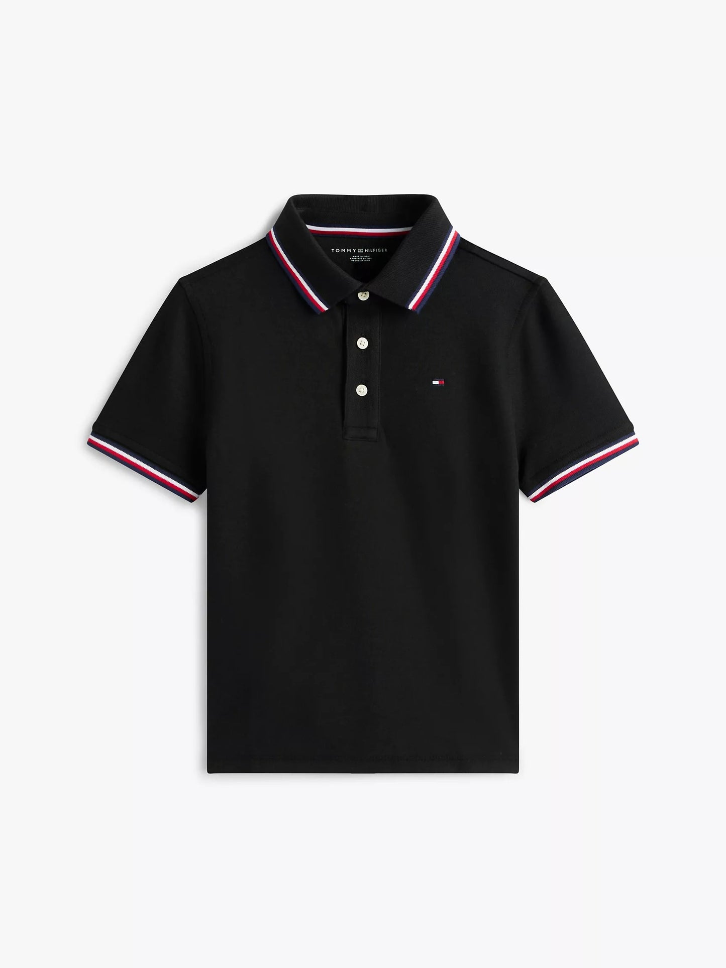 Chemise unicolor con cuello ribeteado para niño