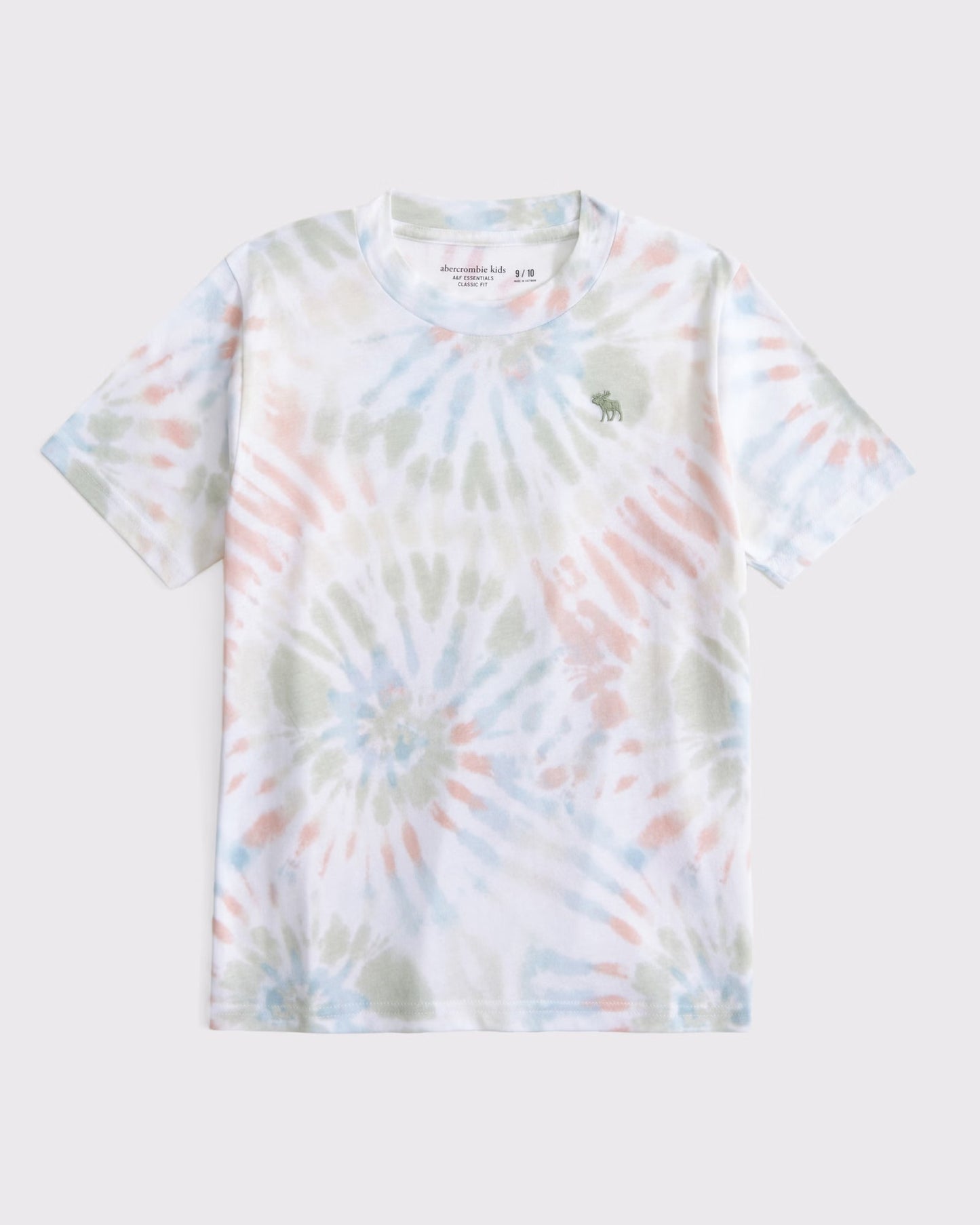 Franela cuello redondo tie dye con logo para niño