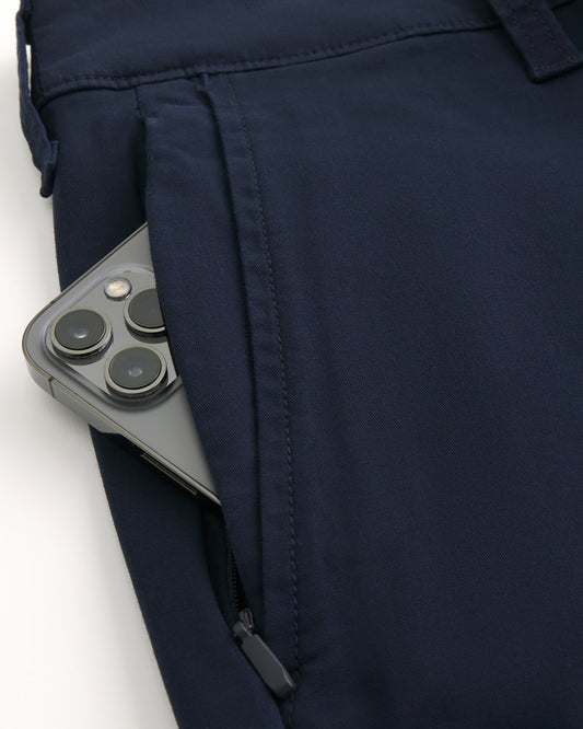 Pantalón chino recto con cremallera