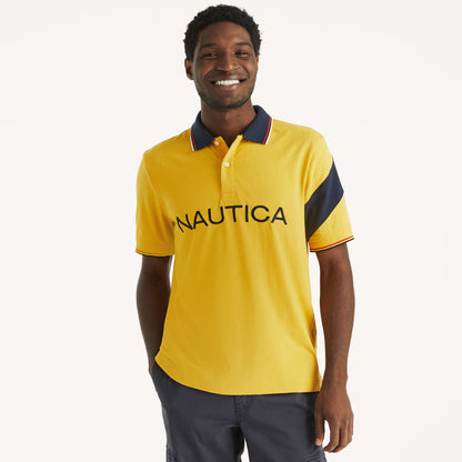 Chemise de algodón con logo bordado central