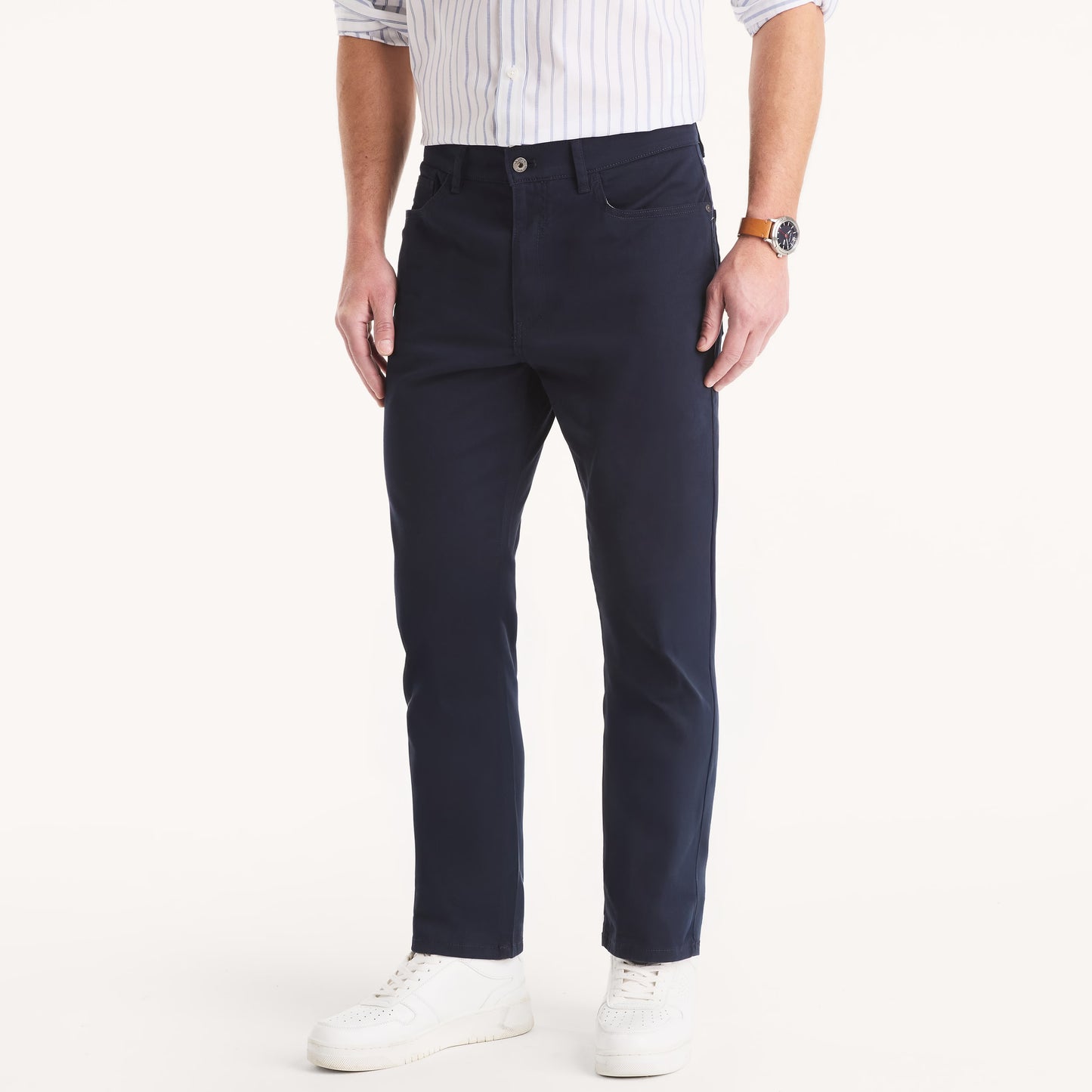 Pantalon elastico regular corte recto