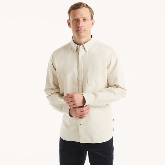 Camisa manga larga unicolor Oxford