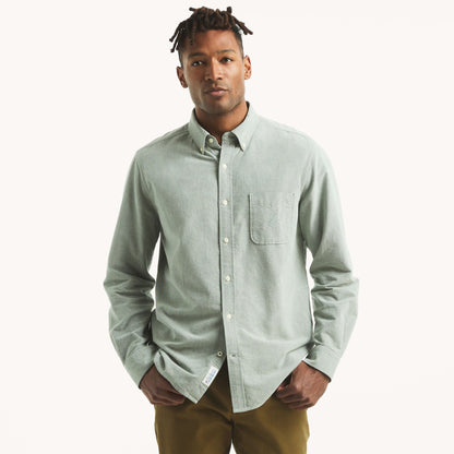 Camisa manga larga unicolor Oxford