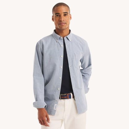 Camisa manga larga unicolor Oxford