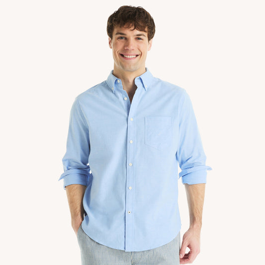 Camisa manga larga unicolor Oxford