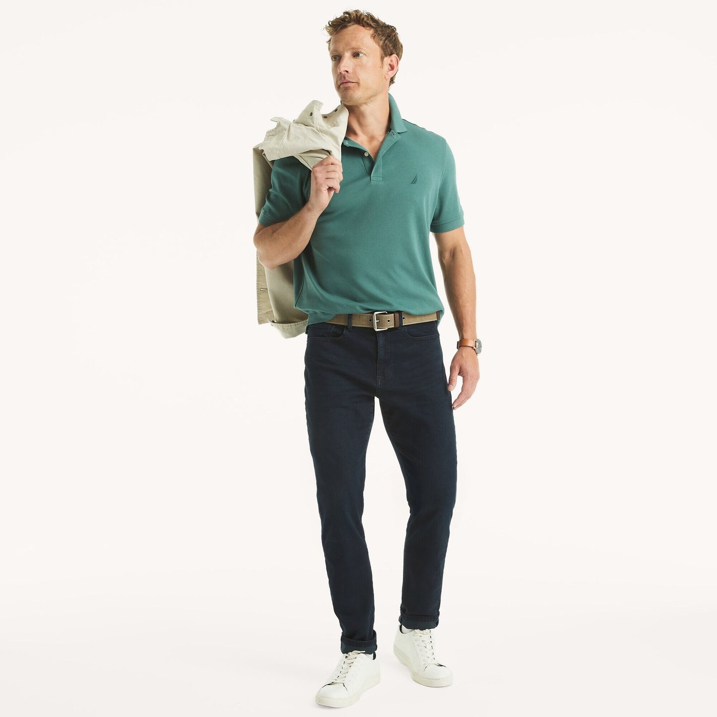 Jean atletico elástico semi ajustado