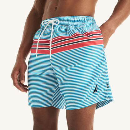 Traje de baño con rayas tipo short 6" secado rápido