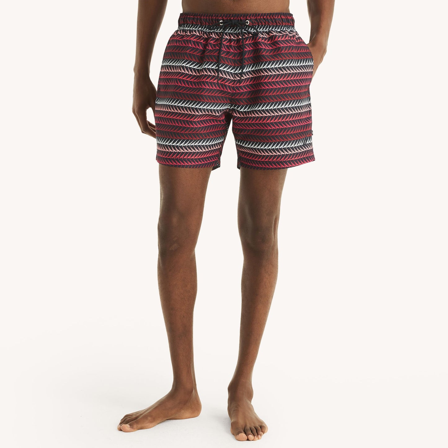 Traje de baño con rayas tipo short 6" secado rapido
