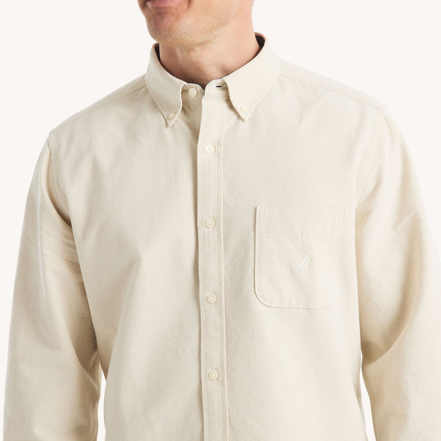 Camisa manga larga unicolor Oxford