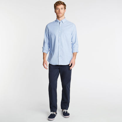 Camisa manga larga unicolor Oxford para Grandes