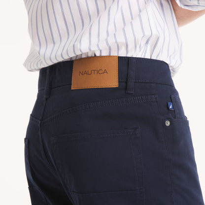 Pantalon elastico regular corte recto