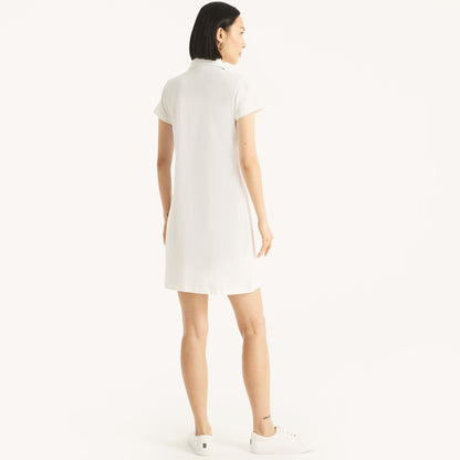 Vestido tela de piqué unicolor