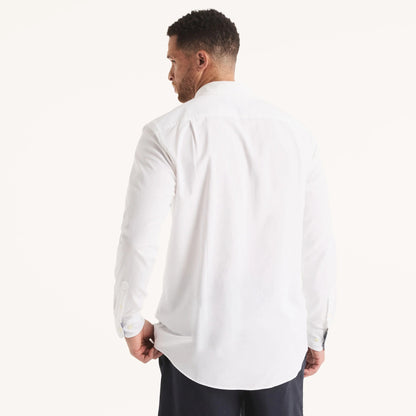 Camisa manga larga unicolor Oxford para Grandes