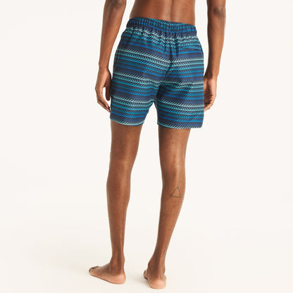 Traje de baño con rayas tipo short 6" secado rapido