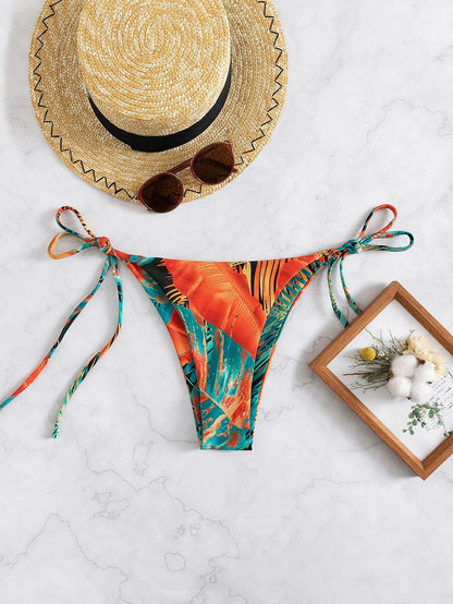 Bañador bikini al azar con estampado tropical