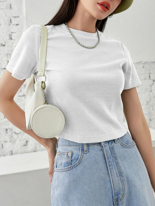 Camiseta corta de punto