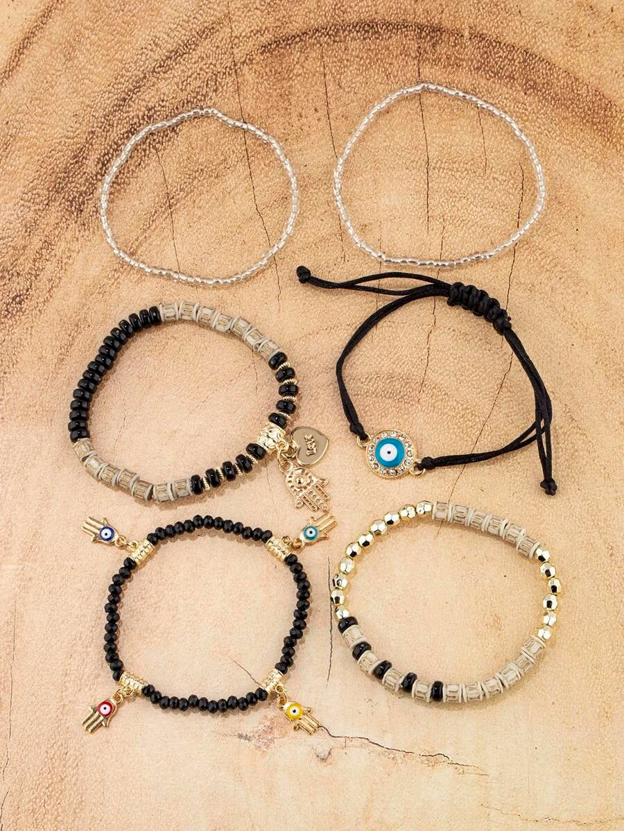 Pulsera de 6 piezas estilo bohemio