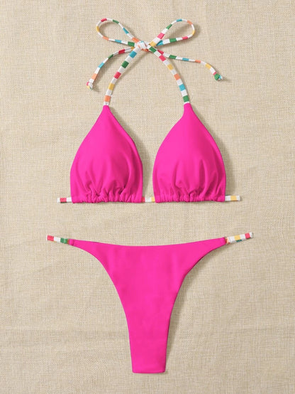 Bañador bikini triángulo halter