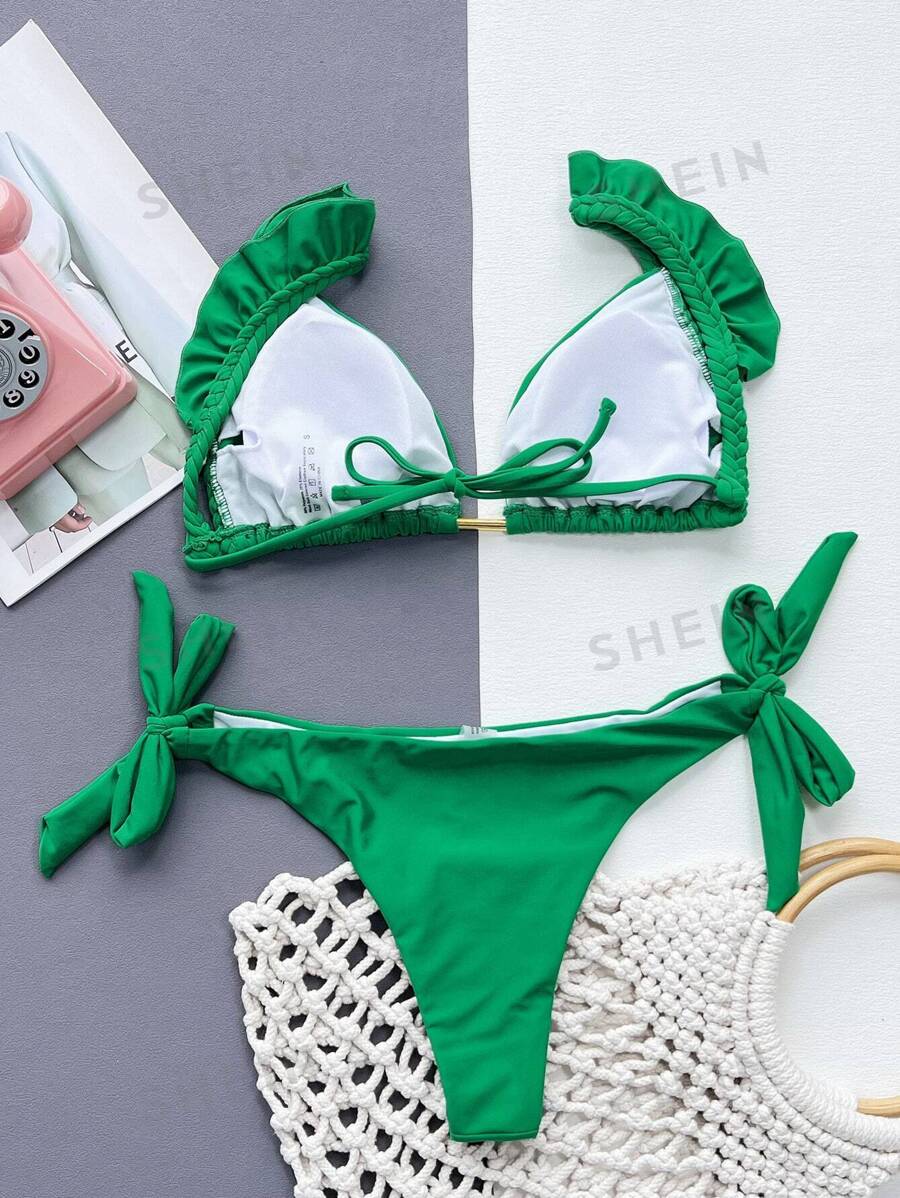 Bañador bikini ribete con fruncido