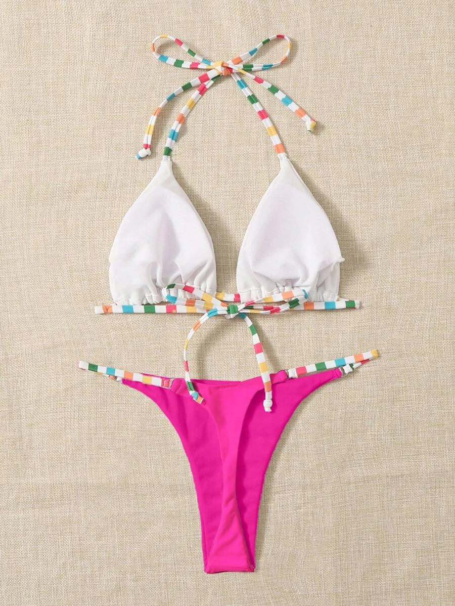 Bañador bikini triángulo halter