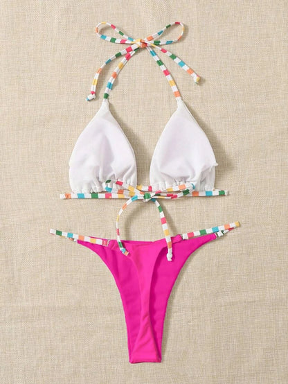 Bañador bikini triángulo halter