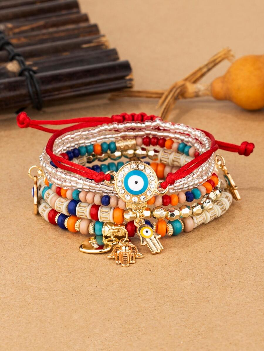 Pulsera de 6 piezas estilo bohemio