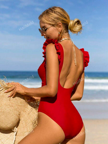 Traje de baño enterizo de espalda baja