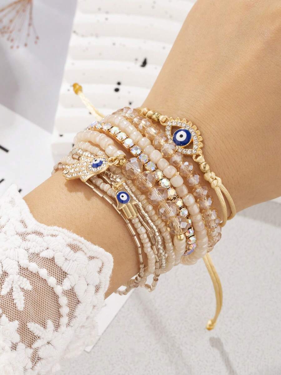 Pulsera de 9 piezas con estilo bohemio