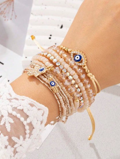 Pulsera de 9 piezas con estilo bohemio