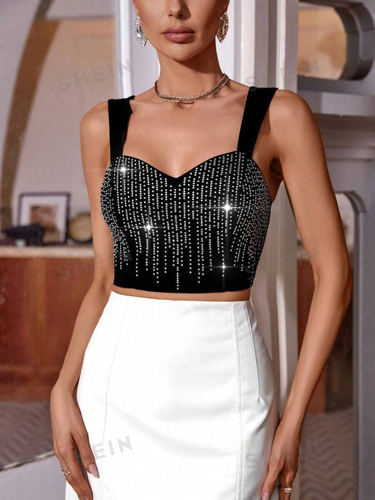 Top de tirantes con brillo