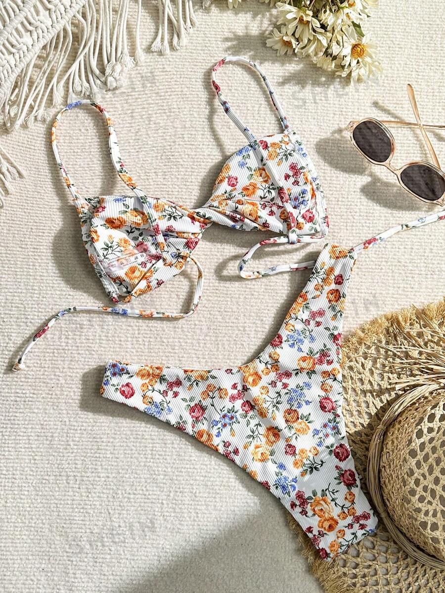 Bañador bikini con estampado floral