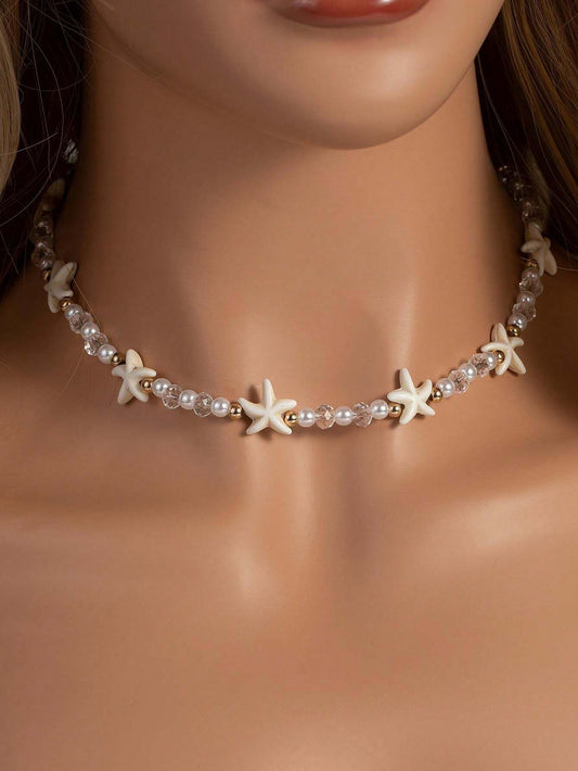 Collar de fantasía con estrellas de mar