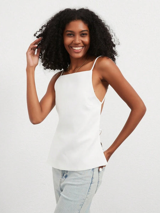 Blusa de espalda descubierta casual
