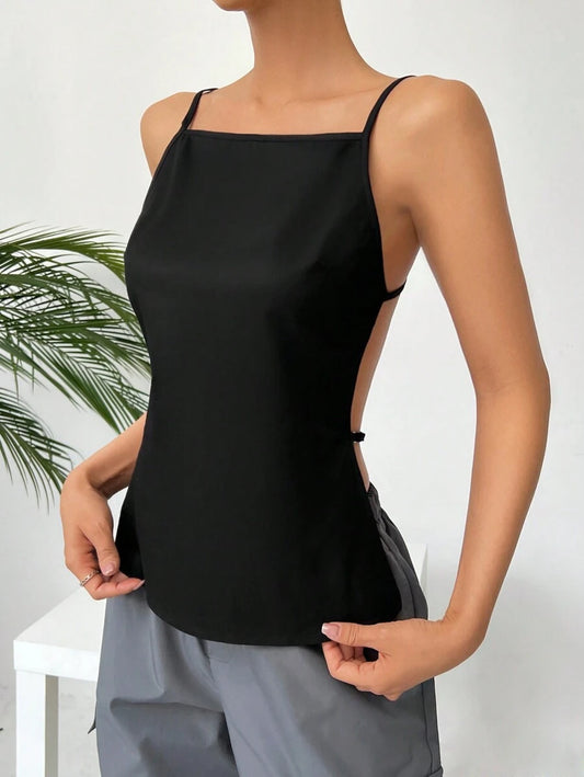 Blusa de espalda descubierta casual