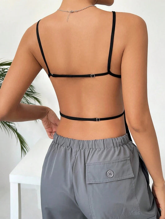 Blusa de espalda descubierta casual