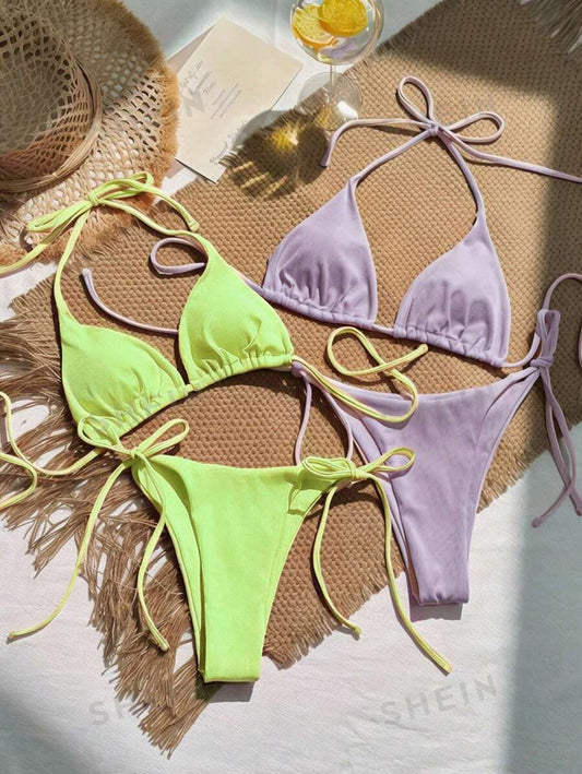 Bañador bikini unicolor