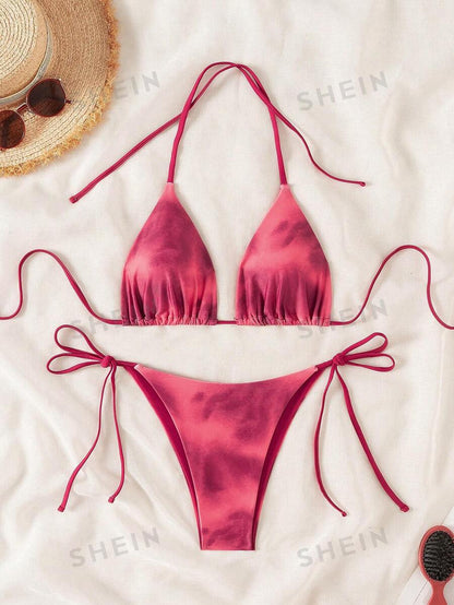 Bañador bikini con diseño tie dye