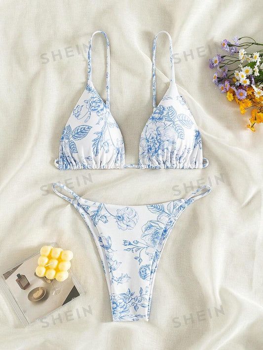 Bañador bikini con estampado floral