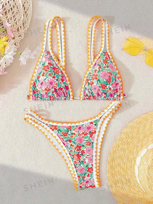 Bañador bikini con estampado floral