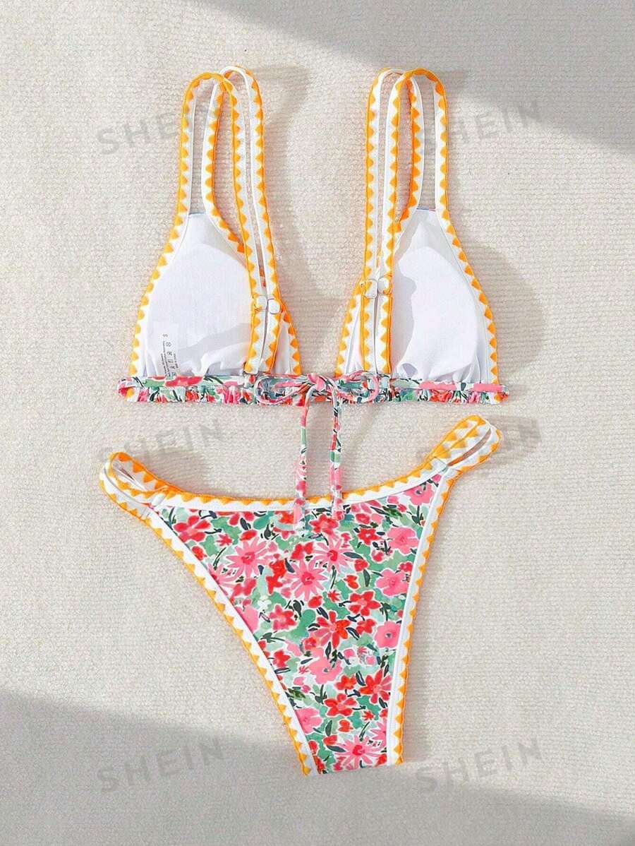 Bañador bikini con estampado floral